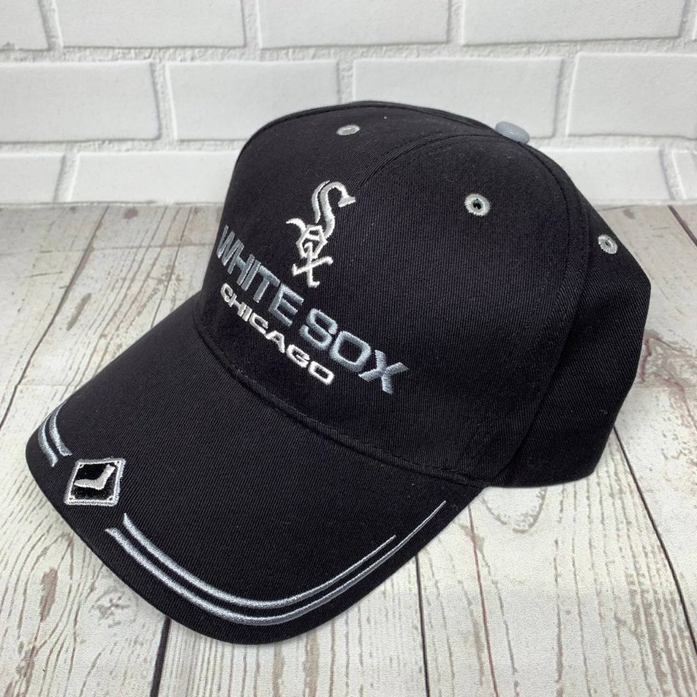 Vintage Chicago White Sox‎ MLB by TEI Hat Strapback Cap Black New Men
